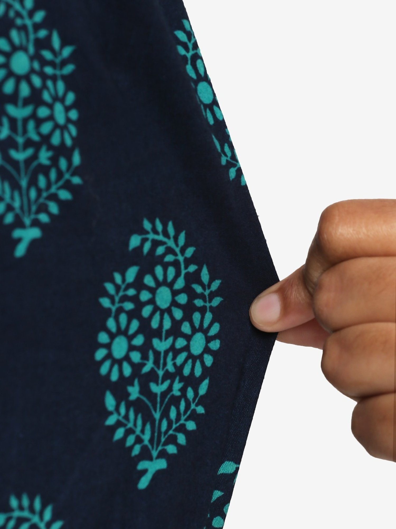 Swayam Printed Blue & Green Cotton Water Bottle Cover for 20 Liter Jar