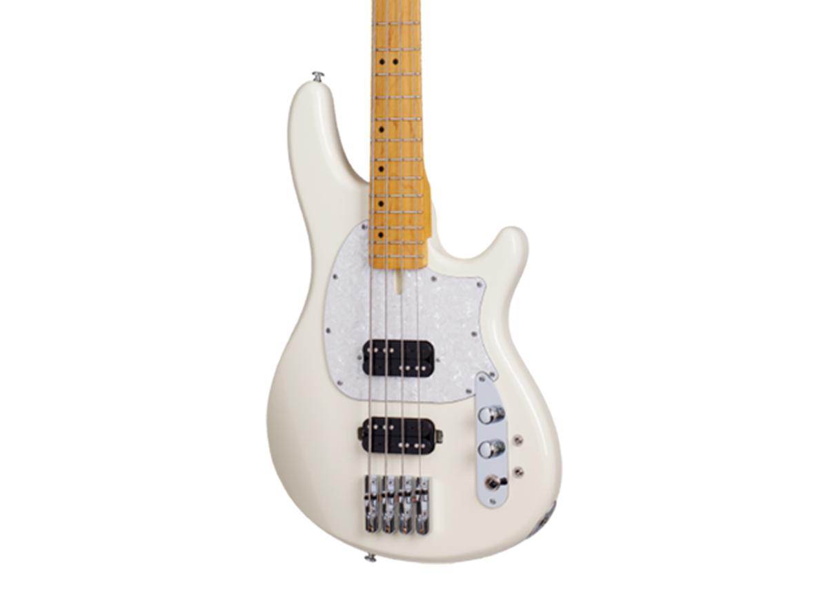Schecter CV-4 Bass Electric Guitar, Maple Fretboard, Ivory #2492