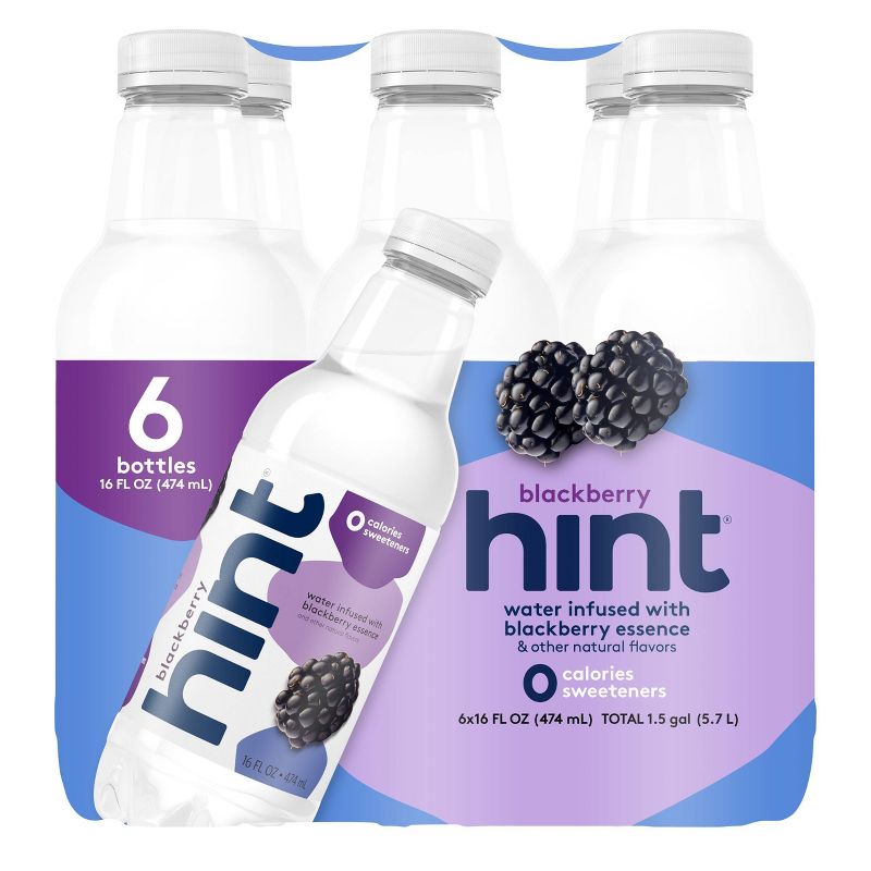 hint Blackberry Flavored Water - 6pk/16 fl oz Bottles