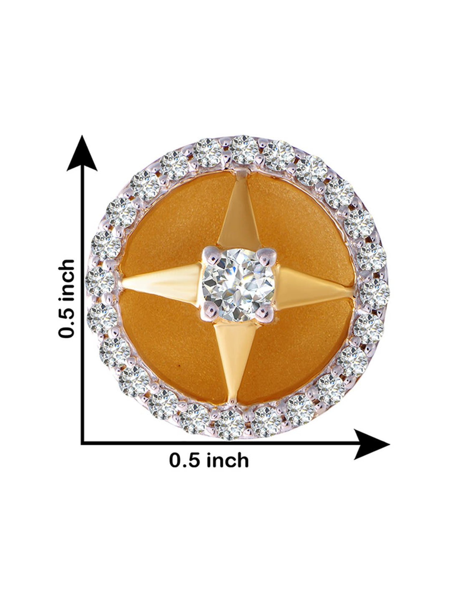 P.C. Chandra Jewellers 18 kt Gold & Diamond Earrings