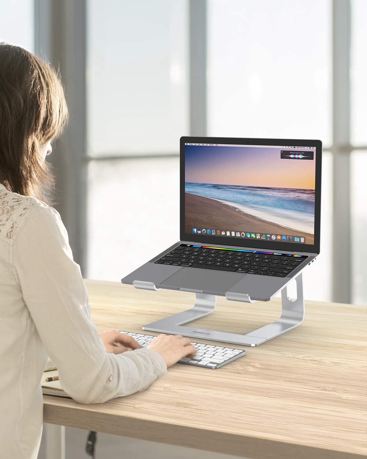 Laptop Stand, Ergonomic Aluminum Laptop Mount Computer Stand for 10-15.6" Laptops, Detachable Laptop Riser Notebook Holder Stand Compatible with MacBook Air Pro, Dell XPS, Lenovo More