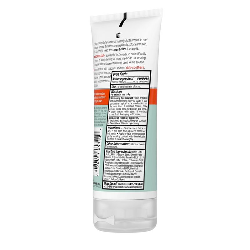 Neutrogena Oil-Free Acne Stress Control Power-Cream Wash - 6 fl oz