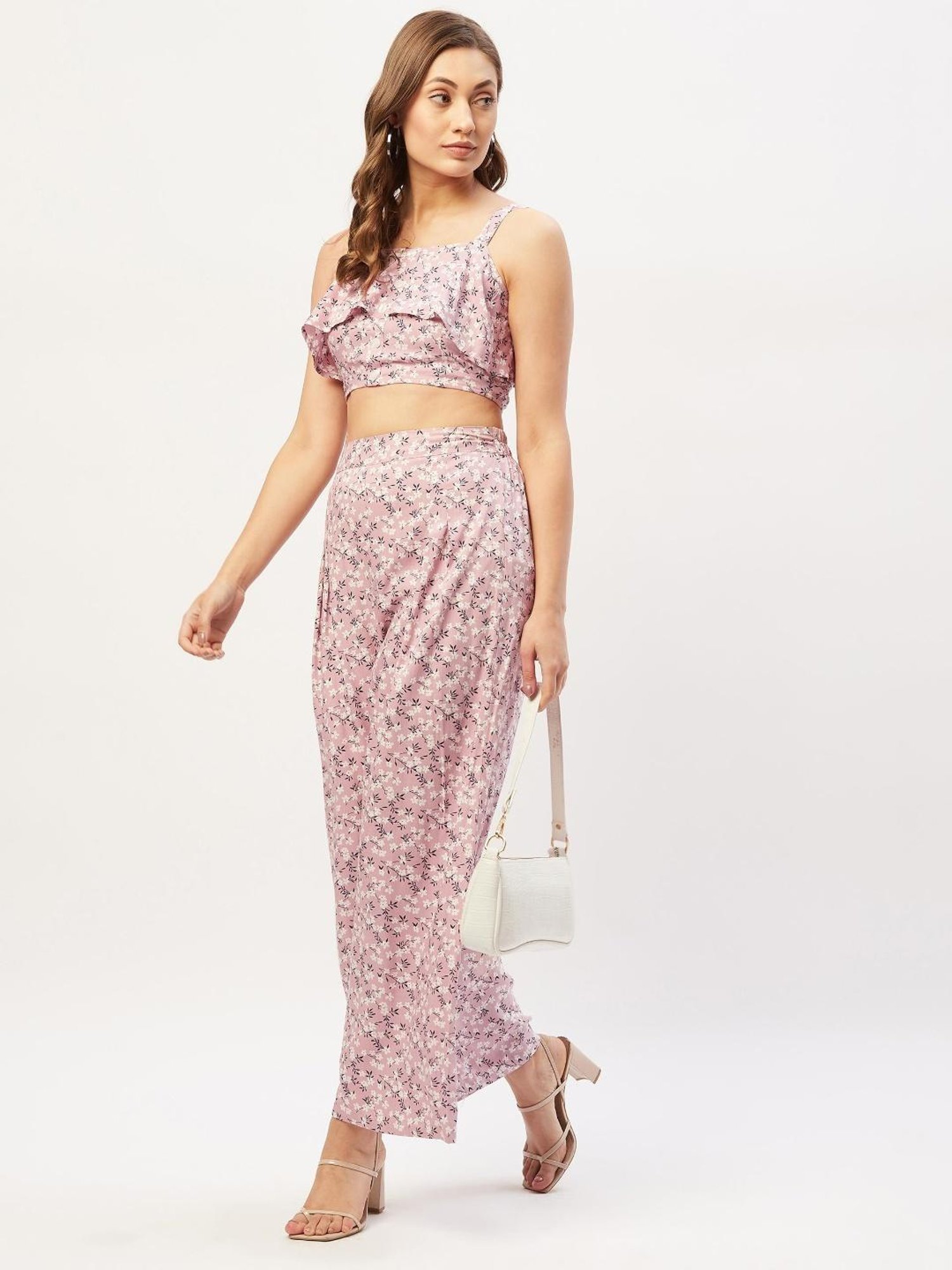 Anvi Be Yourself Pink Floral Print Trousers