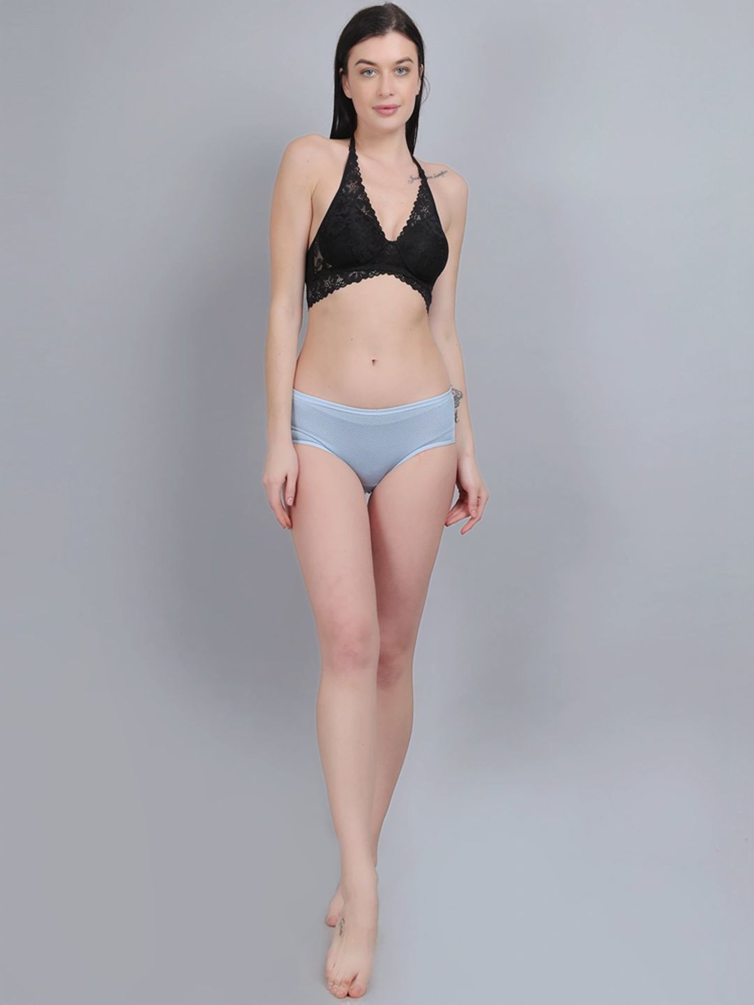mod & shy Blue Cotton Hipster Panty