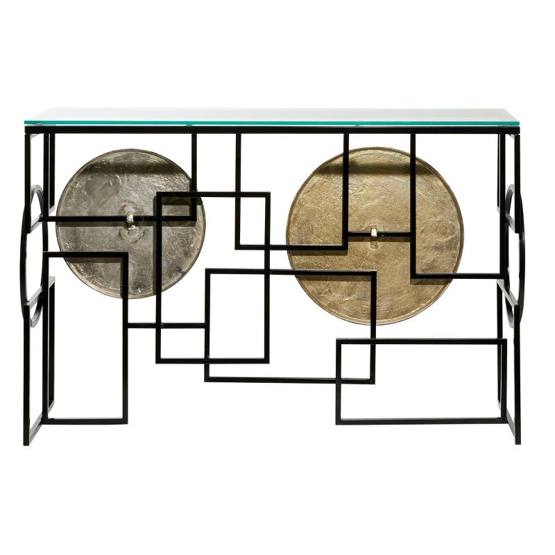 Modern Metal Console Table with Gold/Silver - Venus Williams Collection