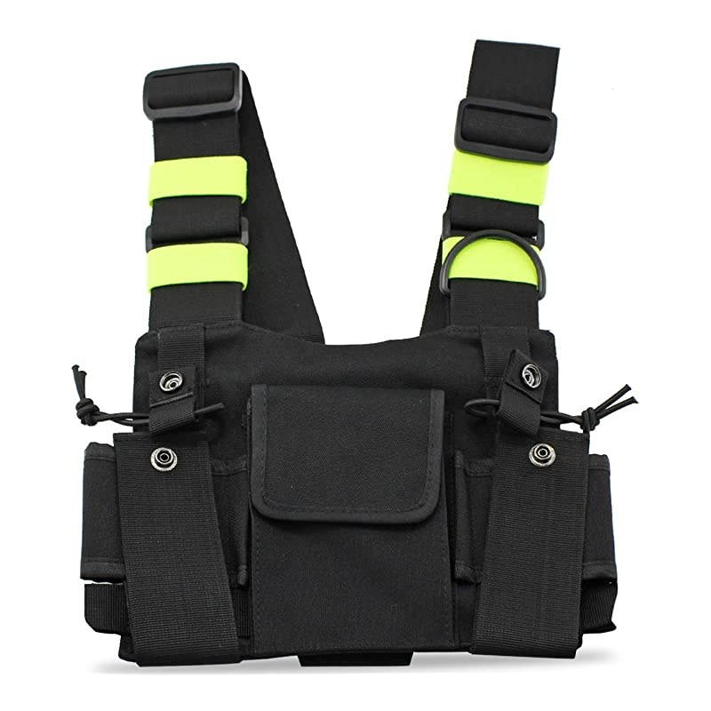 Radio Chest Harness Chest Front Pack Pouch Holster Vest Rig for Two Way Radio Walkie Talkie(Rescue Essentials)