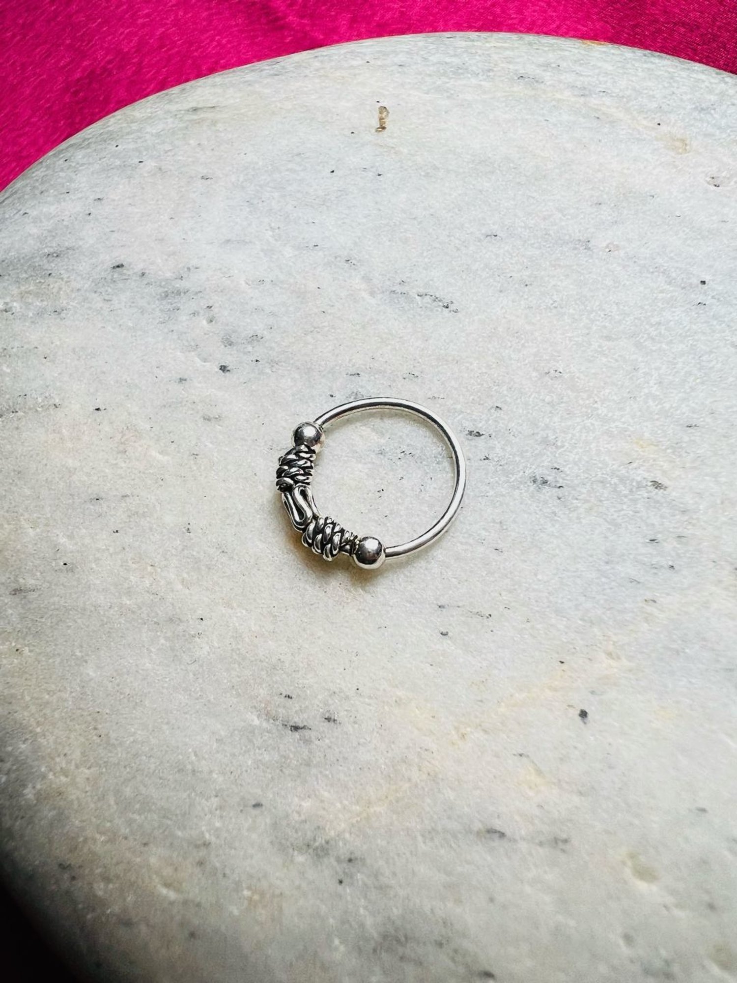 Arte Jewels 92.5 Silver handcrafted Nosepin for Women & Girls