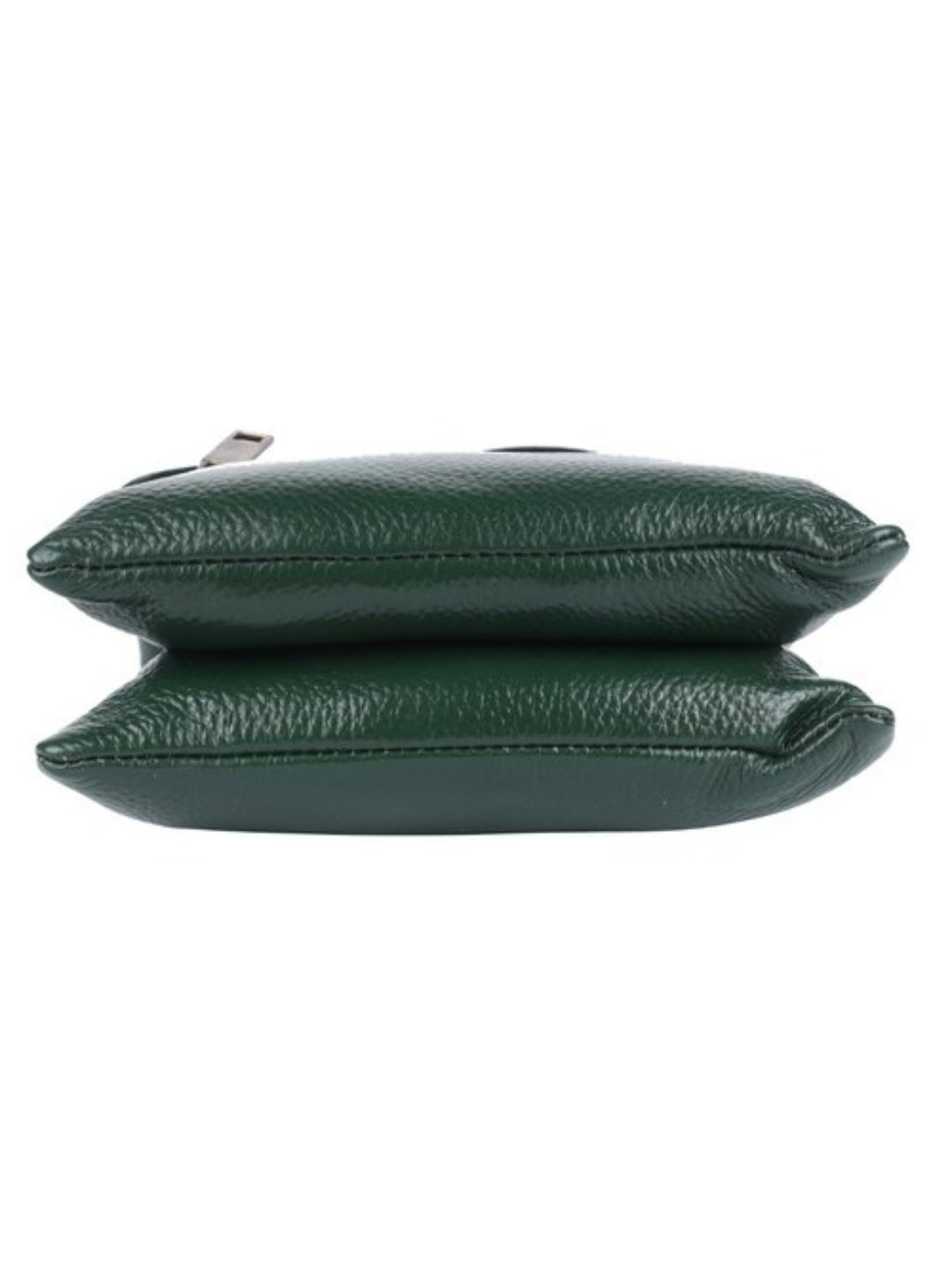 HiLEDER Green Textured Small Leather 8 inch Cross Body Bag