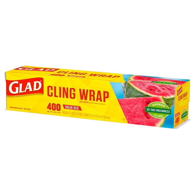 Glad Cling Plastic Food Wrap - 400 sq ft