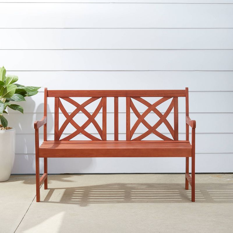 Vifah 4' Wood Garden Bench - Brown