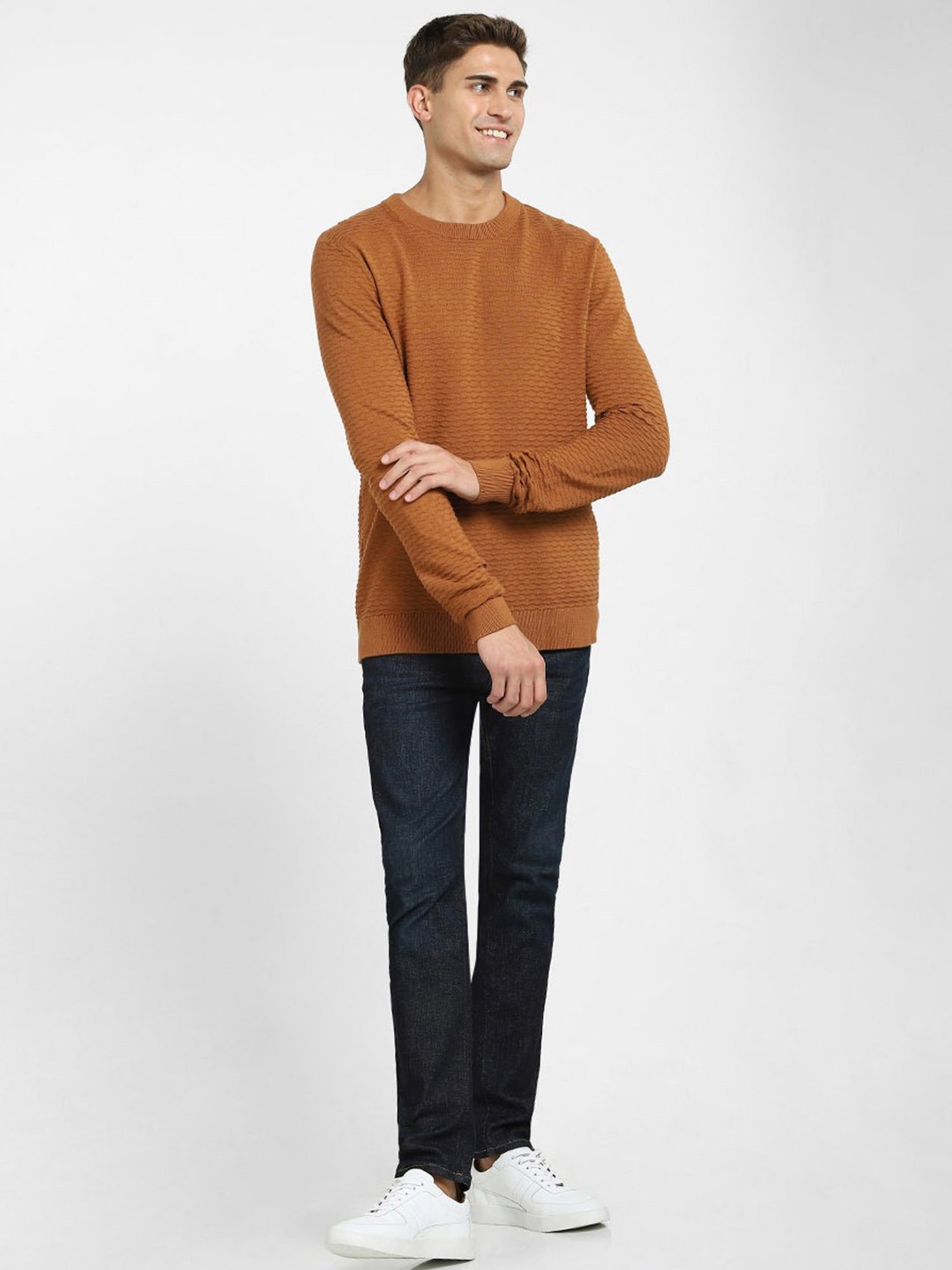 SELECTED HOMME Argan Oil Cotton Regular Fit Texture Sweater