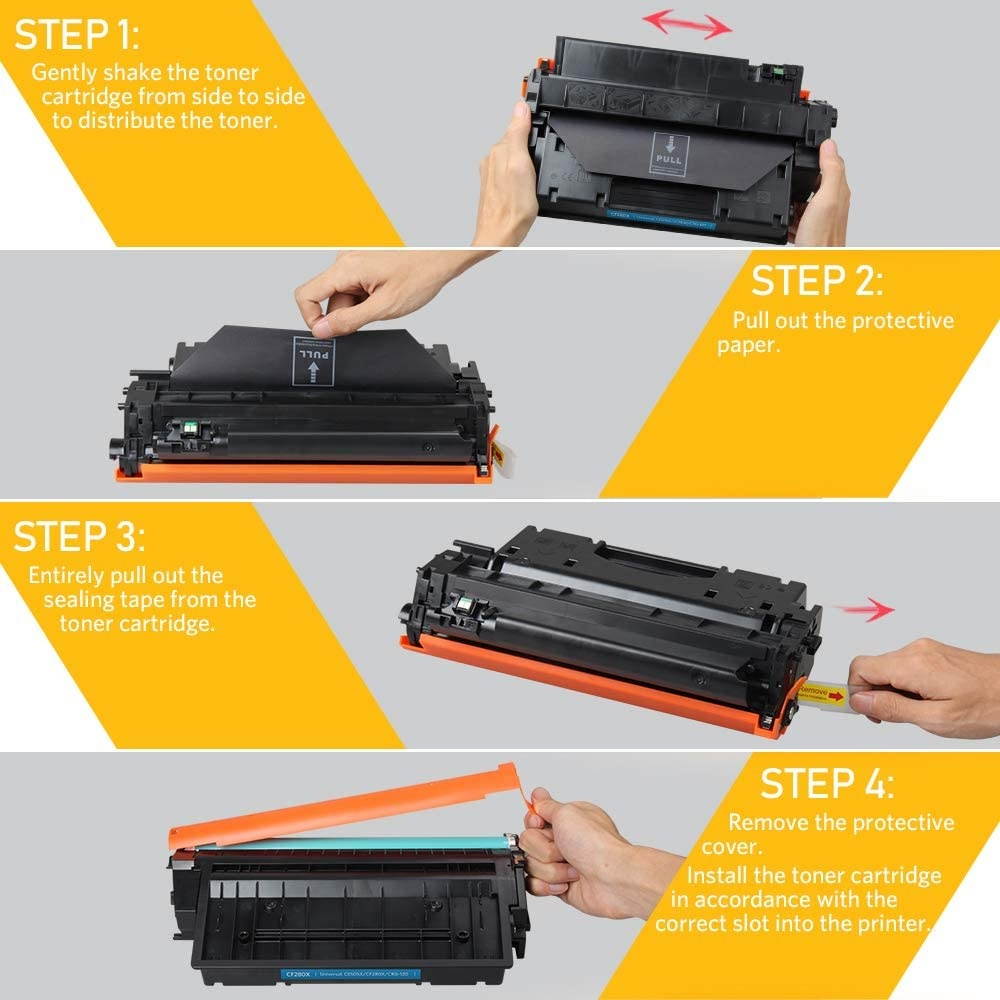V4INK Compatible Toner Cartridge Replacement for HP 80X CF280X 80A CF280A Toner Black Ink High Yield for HP LaserJet Pro 400 M401 M401a M401d M401dn M401dne M401dw M401n MFP M425dn M425dw Printer