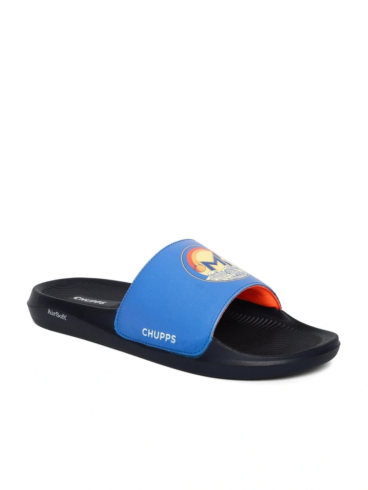 Chupps Men's Mumbai Indians Blue Slides