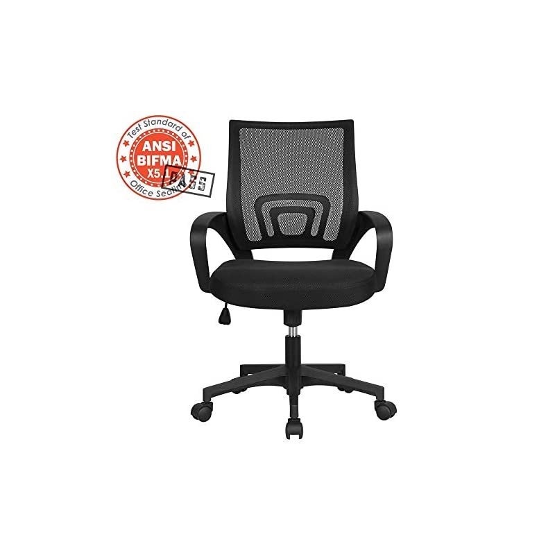 Office Chair Ergonomic Desk Chair Mid-Back Big Cheap Computer Chair Mesh Swivel Chair with Lumbar Support