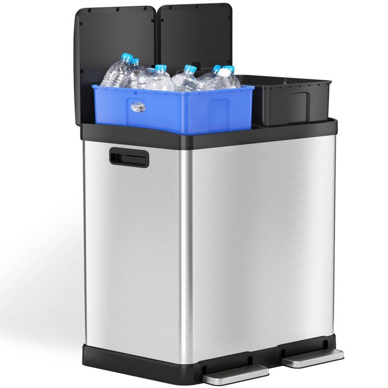 halo quality 16gal Premium SoftStep Stainless Steel Step Trash Can