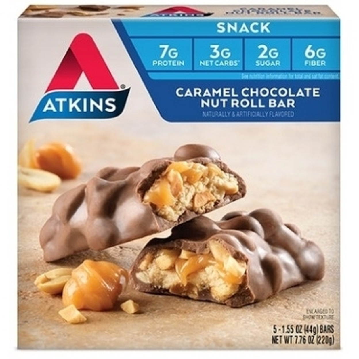 Atkins 922567 Advantage Bar Caramel Chocolate Nut 5 Bars