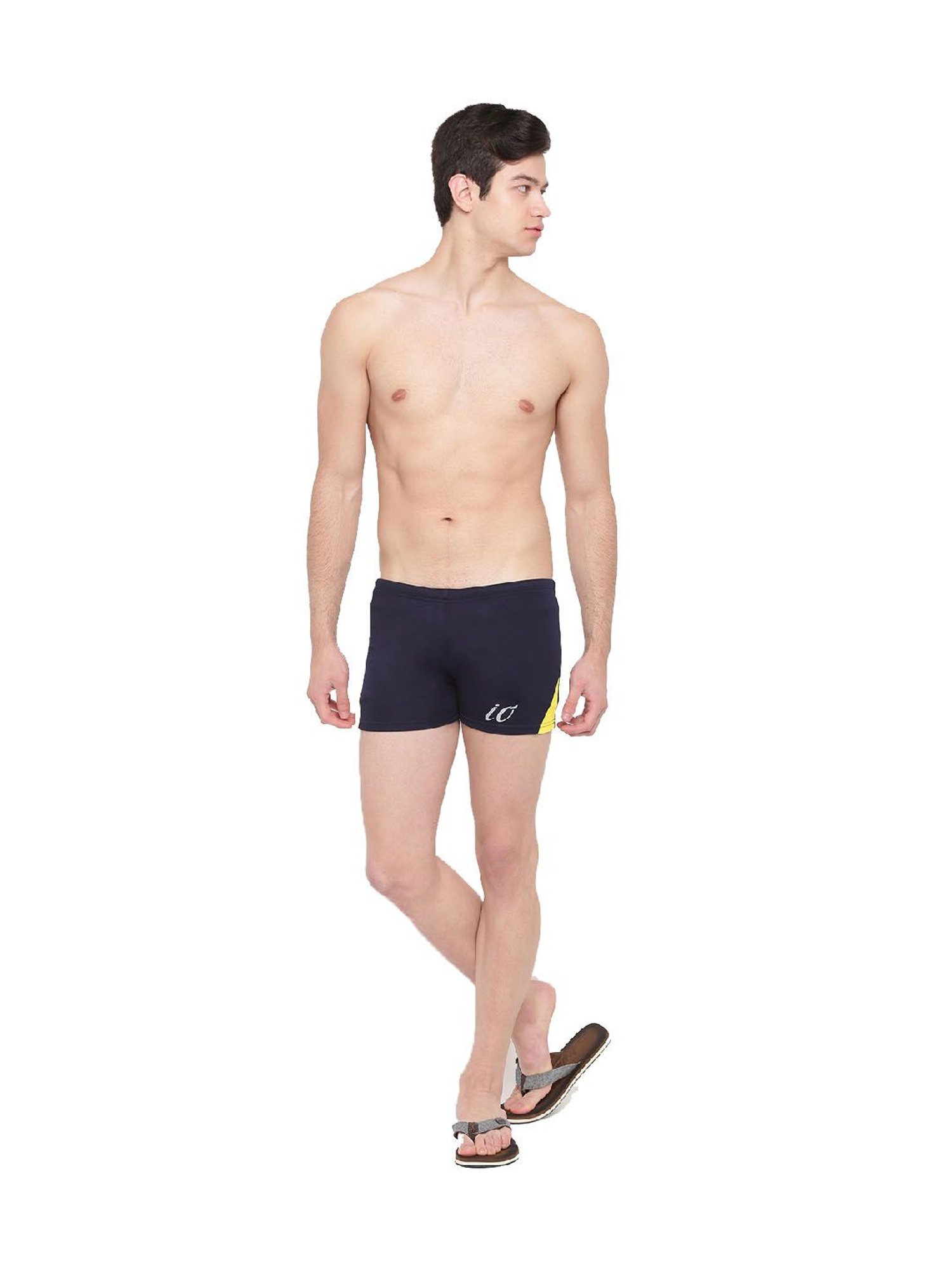 IO Navy Skinny Fit Swim Shorts