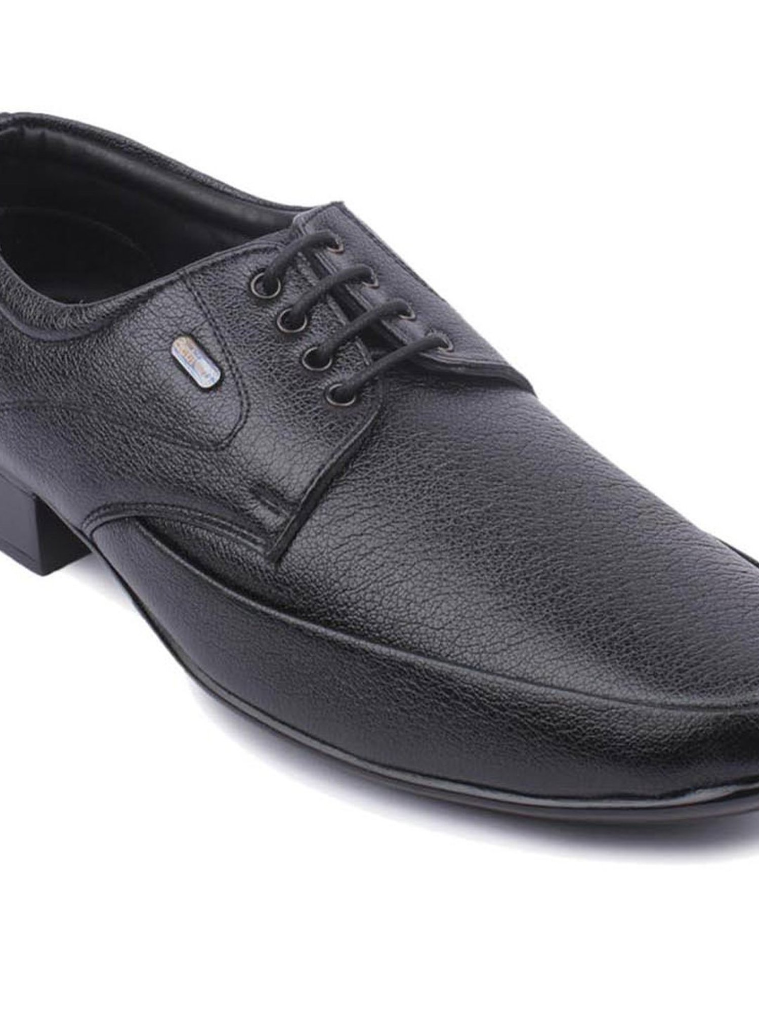 Action Men's Dotcom Black Derby Shoes