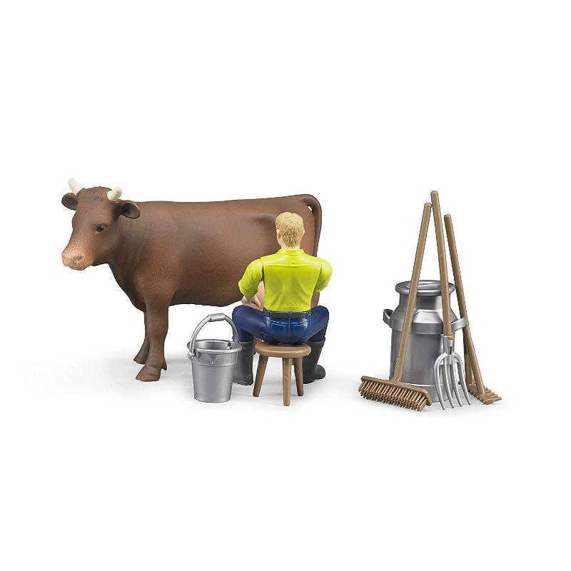 Bruder Farming Set with Figure, Cow and Accessories