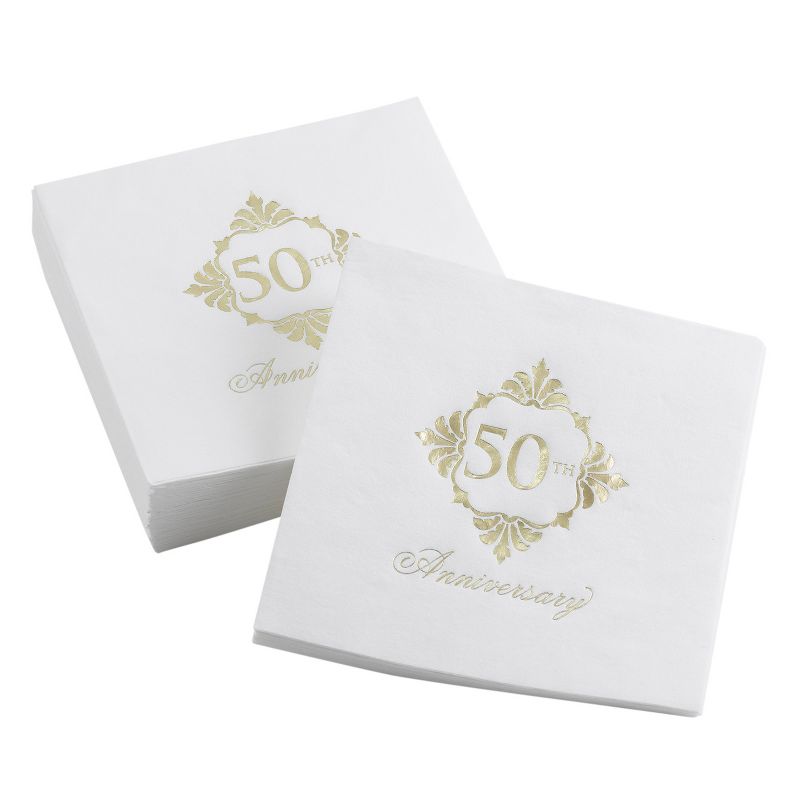 50ct Golden Anniversary Napkins