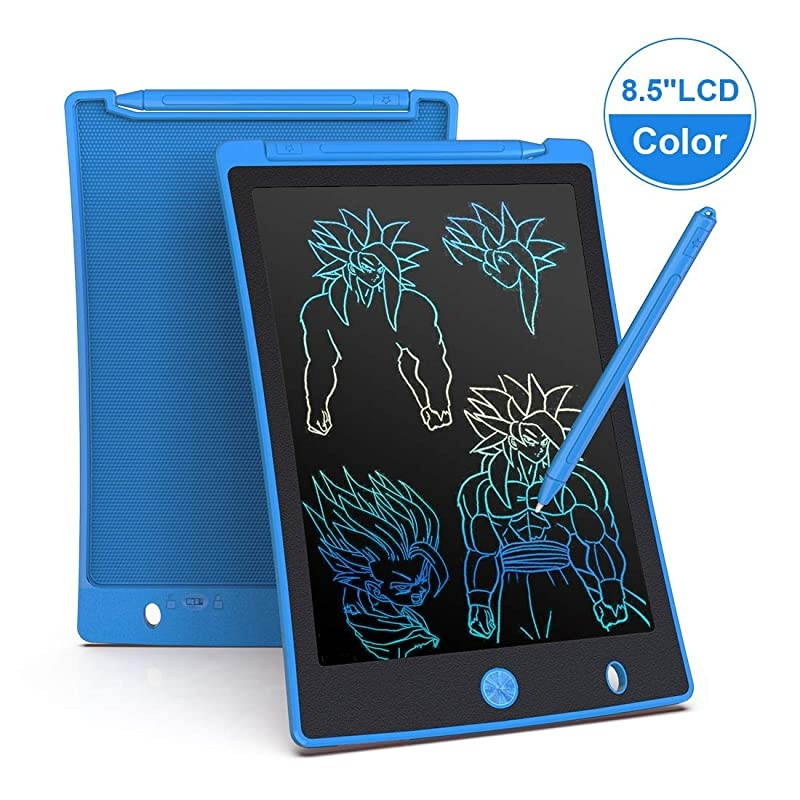 LCD Writing Tablet, 8.5 Inch Colorful Screen Digital eWriter Electronic Graphics Tablet Portable Writing Board Handwriting Doodle Drawing Pad for Kids Adult Home School Office (Blue)