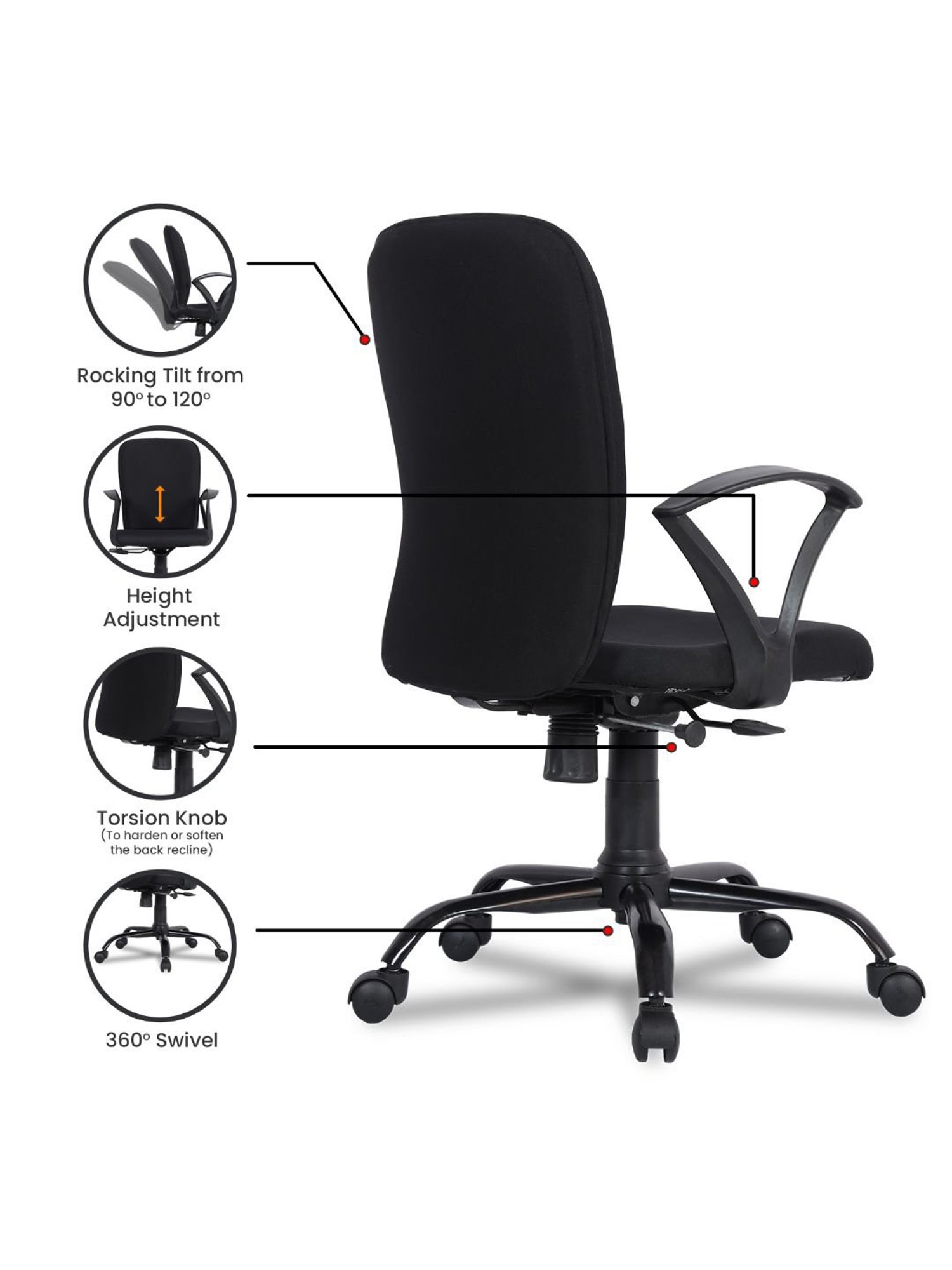 Green Soul Seoul-X Black Foam Ergonomic Office Chair