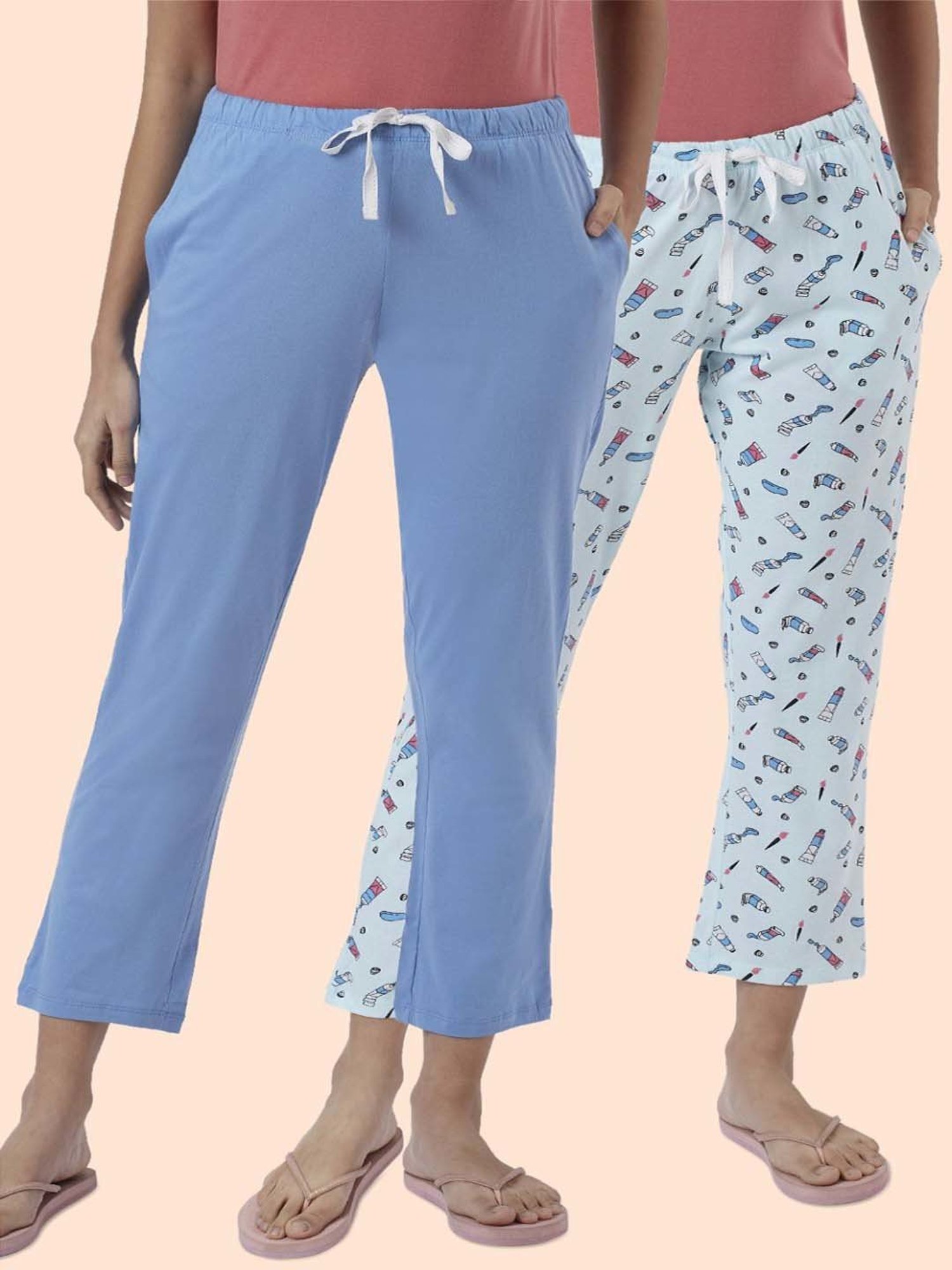 Dreamz by Pantaloons Blue Cotton Printed Pyjamas