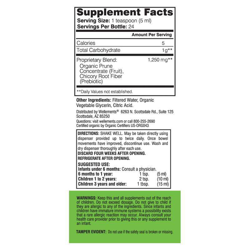 Wellements Organic Constipation Support - 4 fl oz