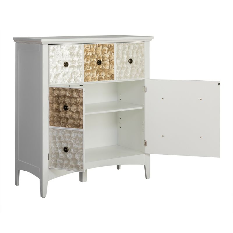 40" Durdle Accent Cabinet White - Elegant Home Fashions