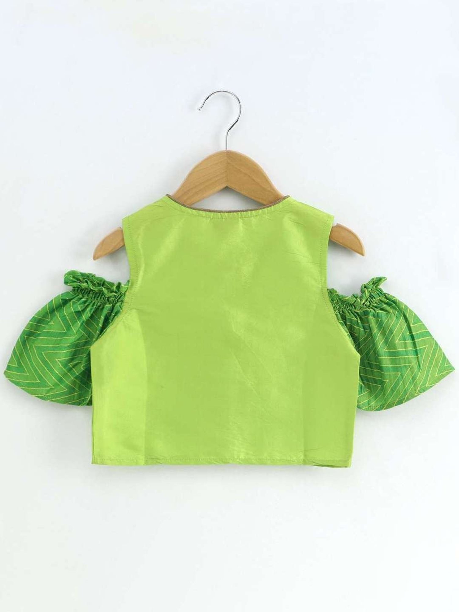 TWISHA Kids Green & Pink Printed Top Set