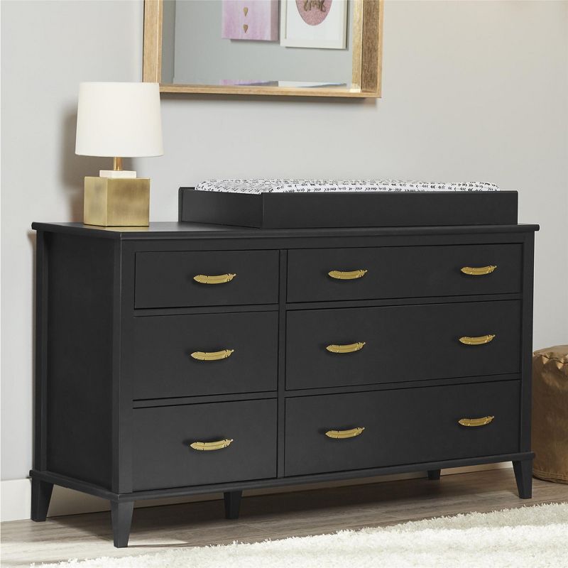 Monarch Hill Hawken 6 Drawer Changing Table, Black