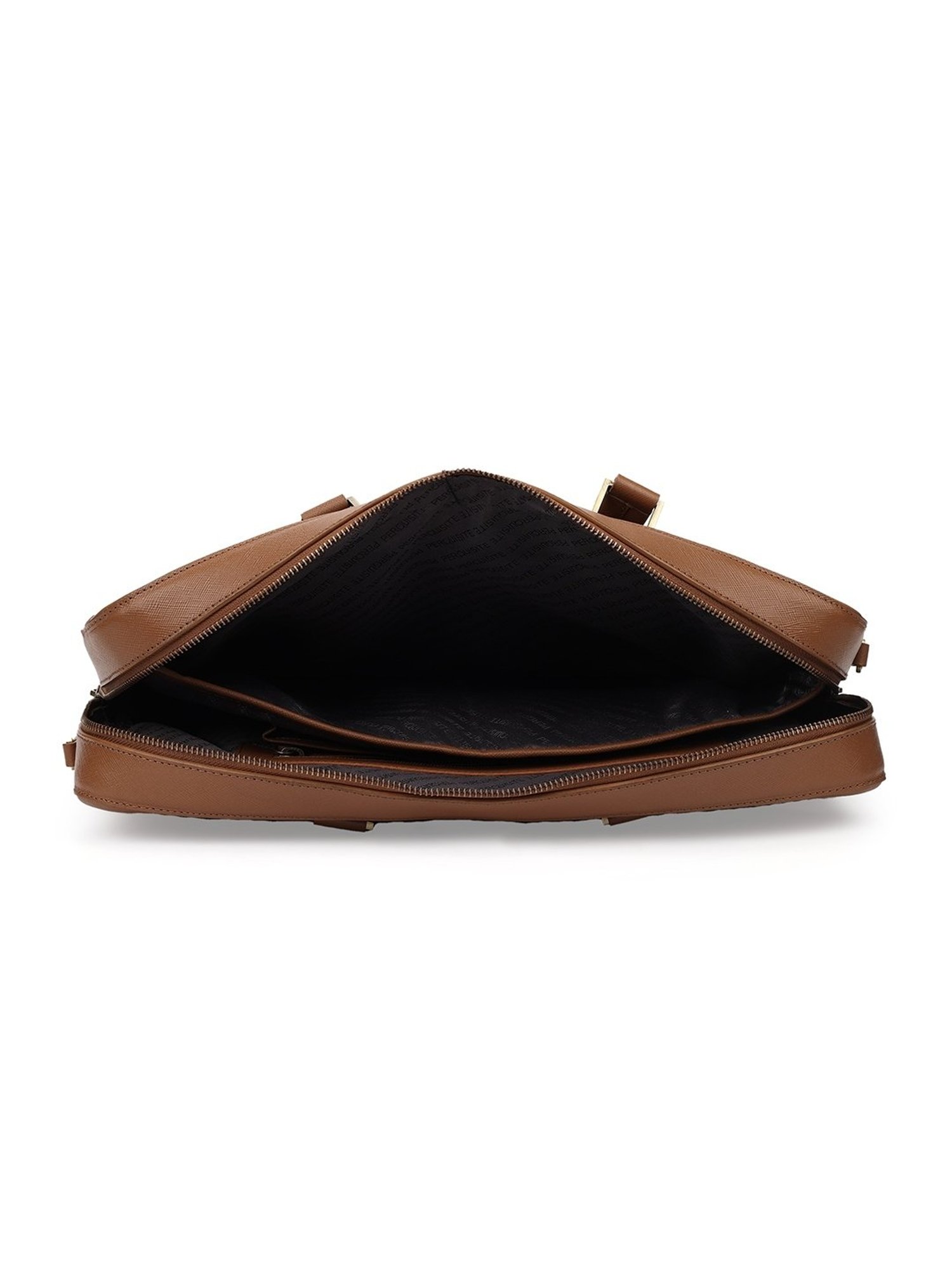 PERQUISITE PERRY Brown Leather Medium Messenger Bag