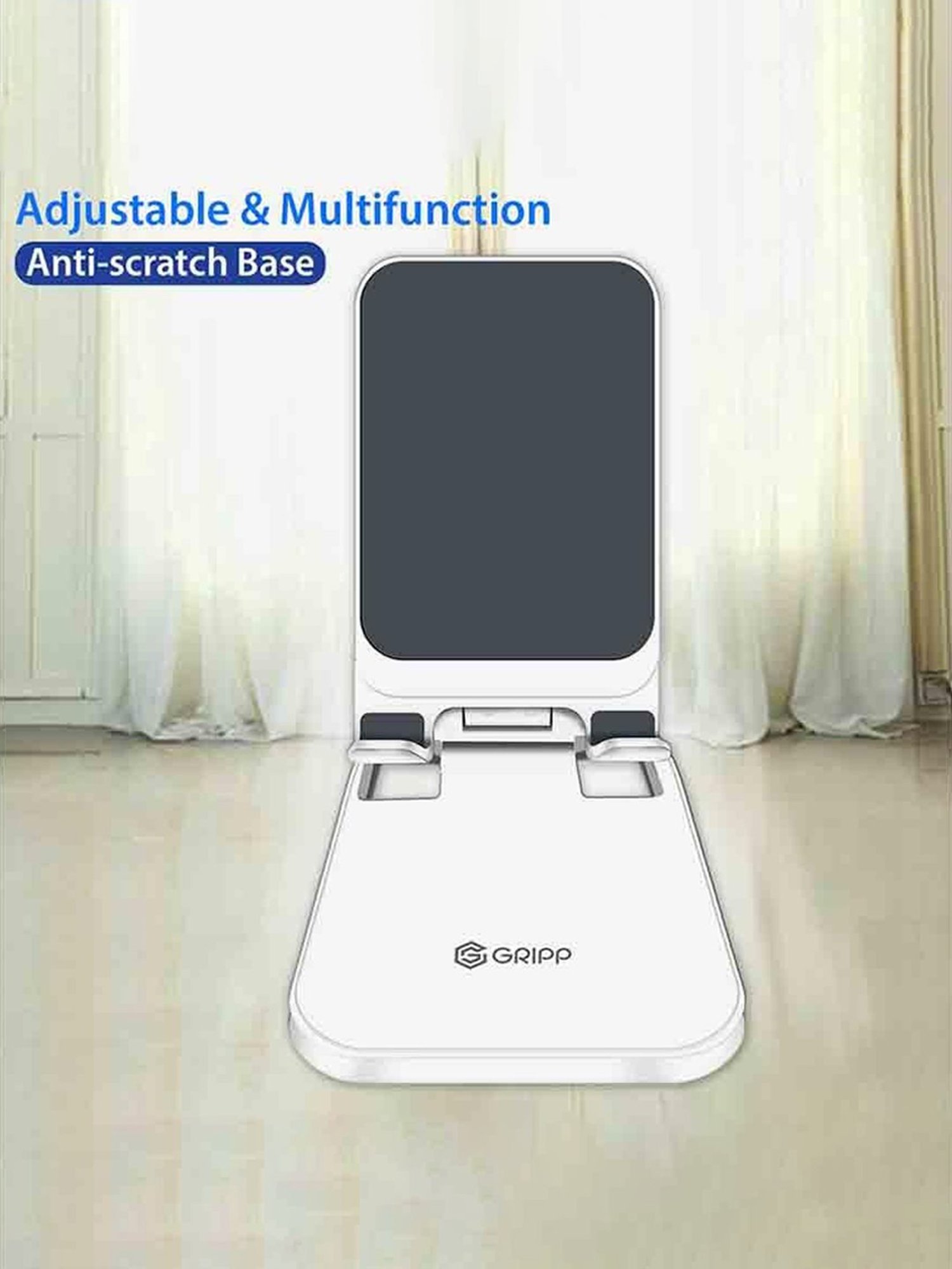 Gripp Magic Stand Compatible For All Mobile Phones Devices (White)