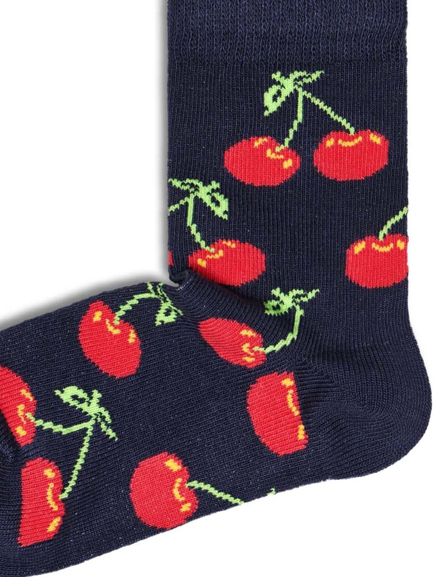 Happy Socks Kids Cherry Navy & Red Cotton Printed Socks (4-6Y)