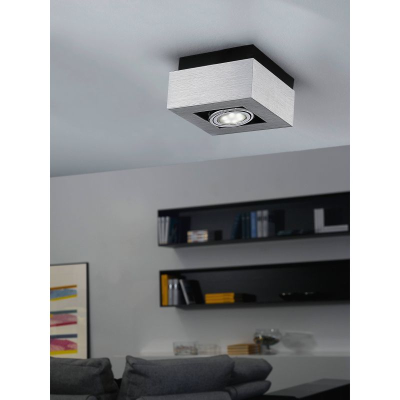 Loke Ceiling Track Light 5.5" Brushed Aluminum - Eglo