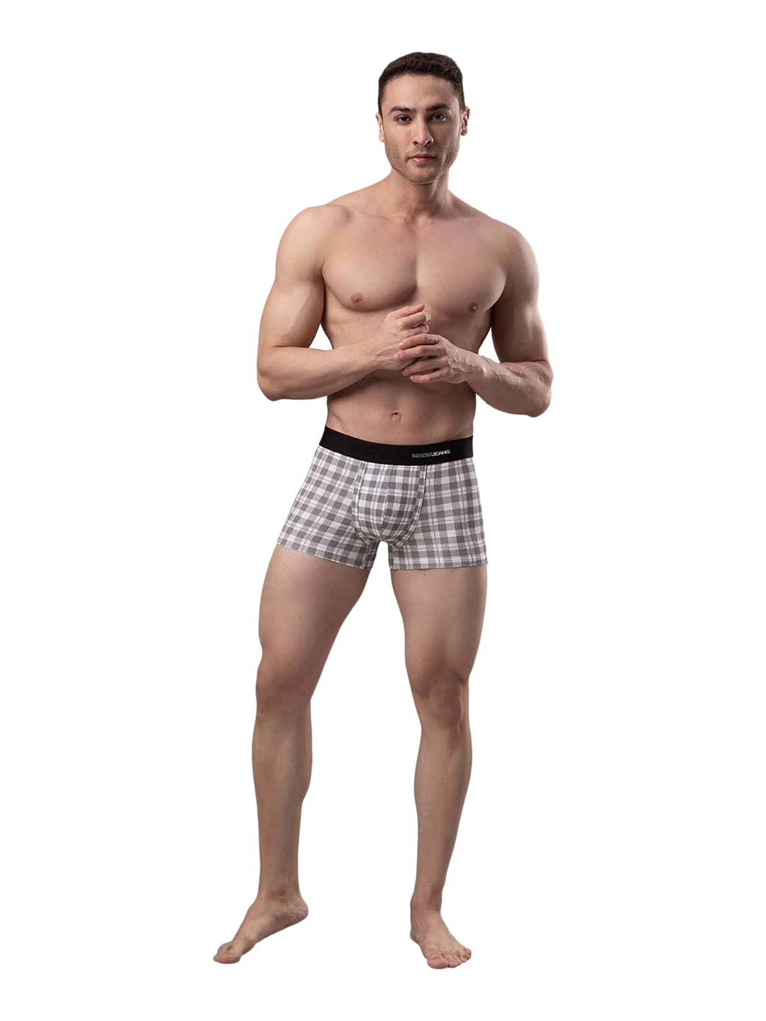 UnderJeans by Spykar Multicolor Check Trunks