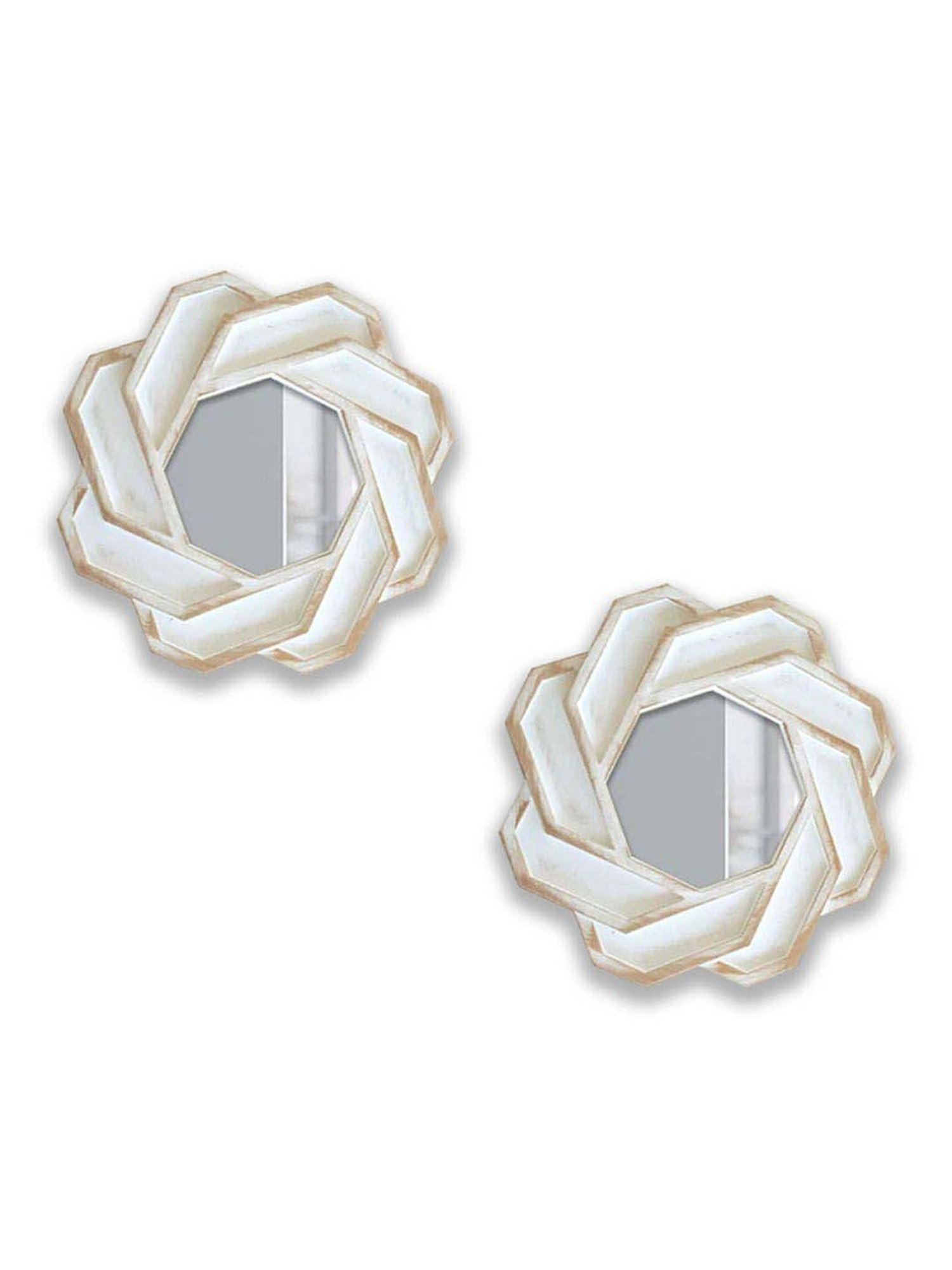 CHRONIKLE Pink Iron Sun Burst Designer Round Wall Mirror