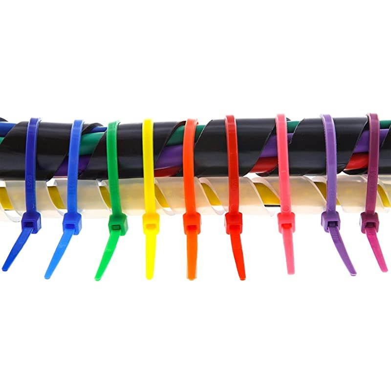 White Cable Zip Ties Premium Nylon Wire Management Ties 50 LB Tensile Strength 8 Inch White 1000 Pack