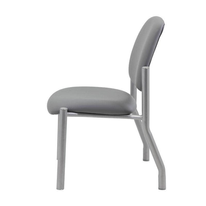 Armless Guest Chair Gray - Boss Office Products