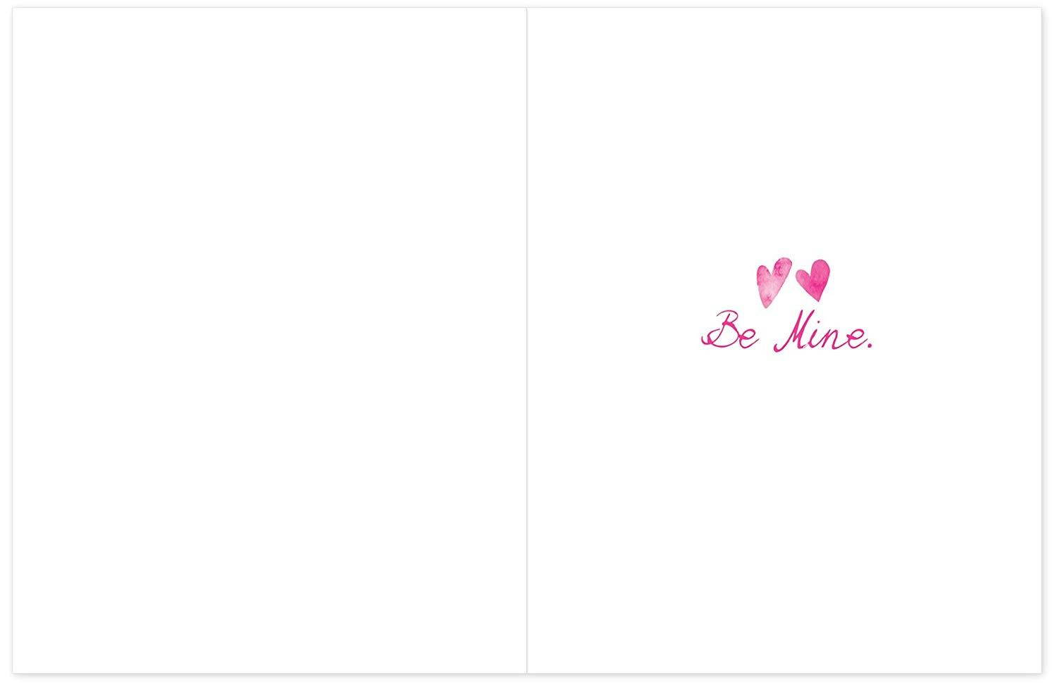 Blue Hearts' Happy Valentine's Day Greeting Card with Envelope (8.5" x 11") - Blue Hearts Background - Watercolor, Generic Design Stationery for Personalized Love Letter, VDay Gift Idea #J3503VDG