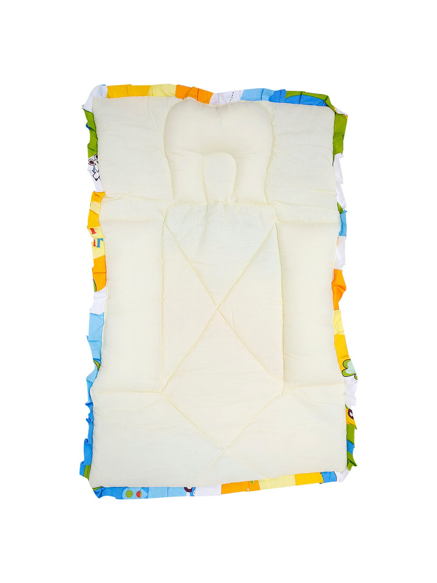 Baby Moo Cruising In My Car Multicolour Mattress Set with Neck Pillow and Bolsters