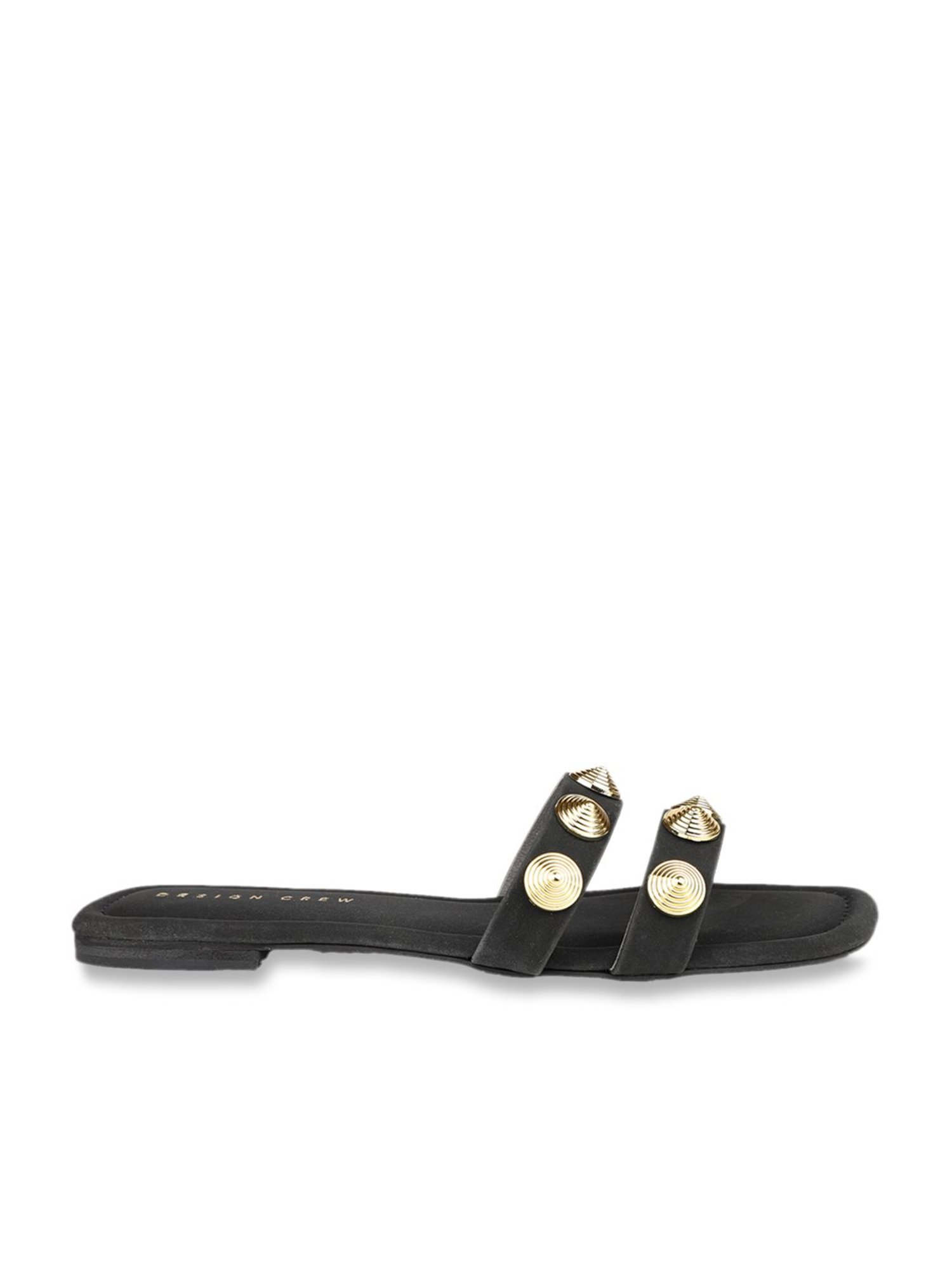 Design Crew Women's Black Casual Sandals
