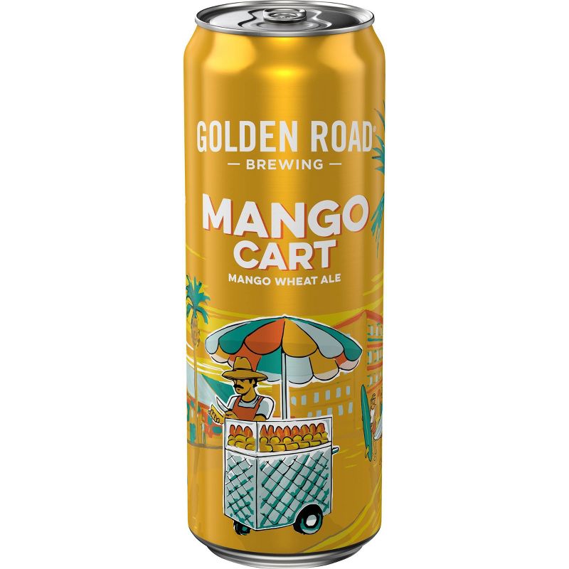 Golden Road Mango Cart Wheat Ale Beer - 25 fl oz Can