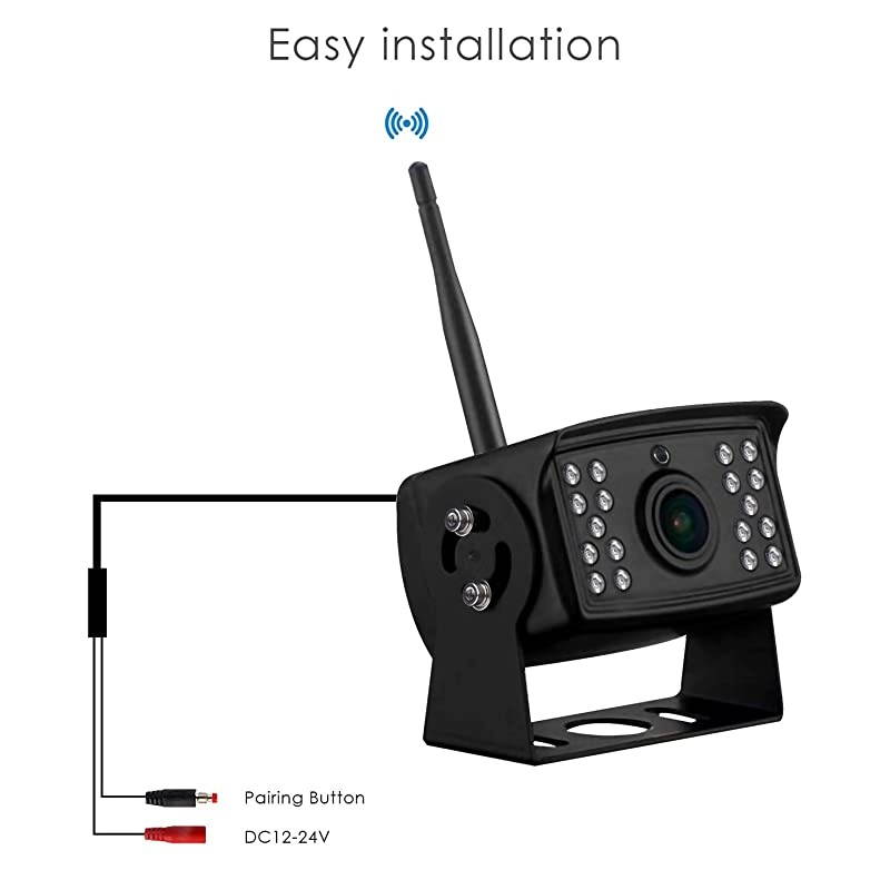 Backup Camera System Kit,5&rsquo;&rsquo; LCD Rear View Monitor with IP69 Waterproof,1080P Vehicle Back up Cam IR Night Vision Wide View Angle for RV Trailer,5th Wheels,Tractor,Trucks