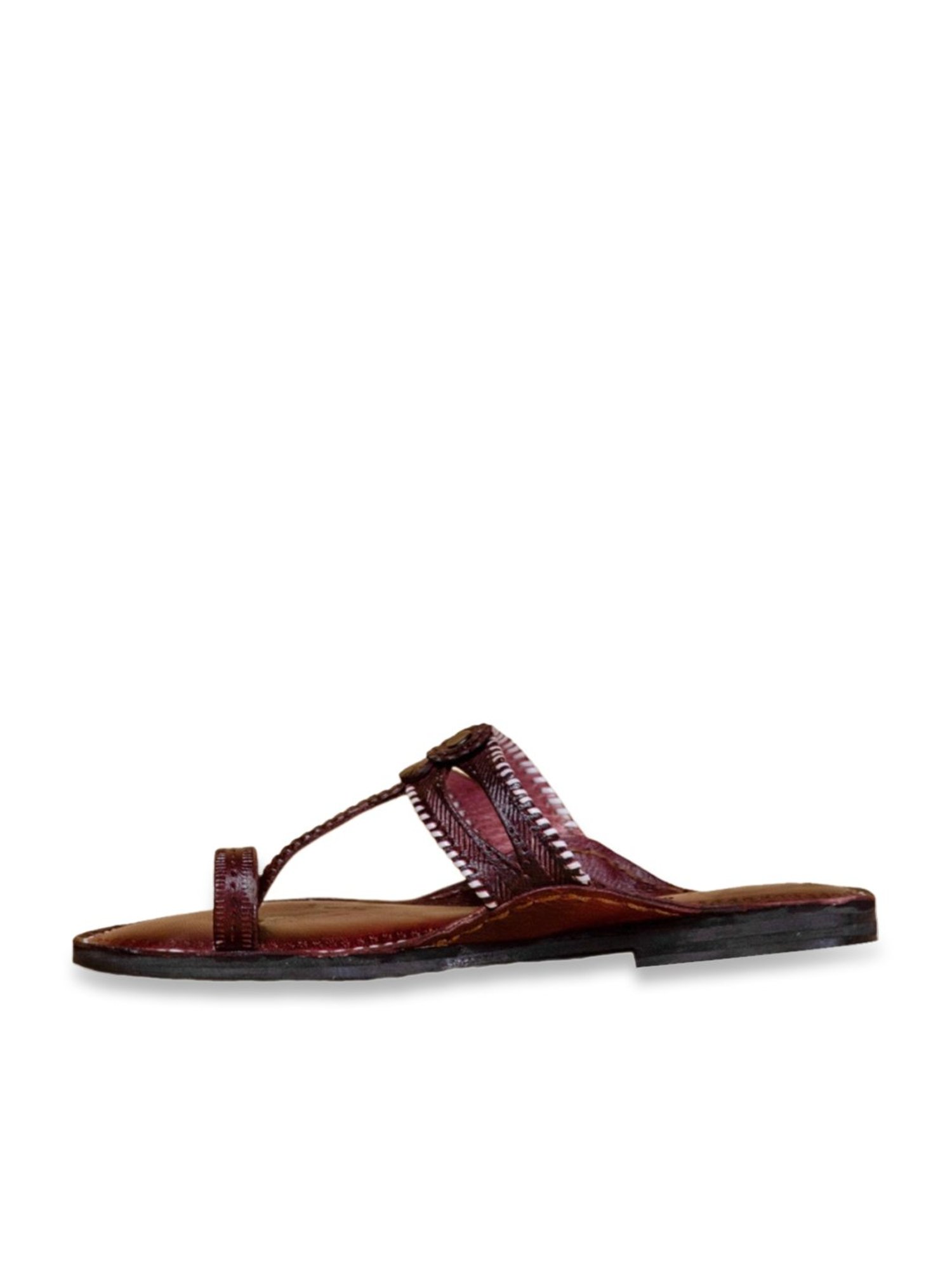 Kalapuri Women's Bordo Kolhapuri Sandals