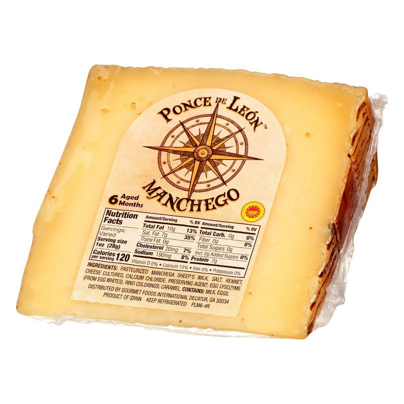 Ponce de Leon Manchego Cheese Wedge - 8oz