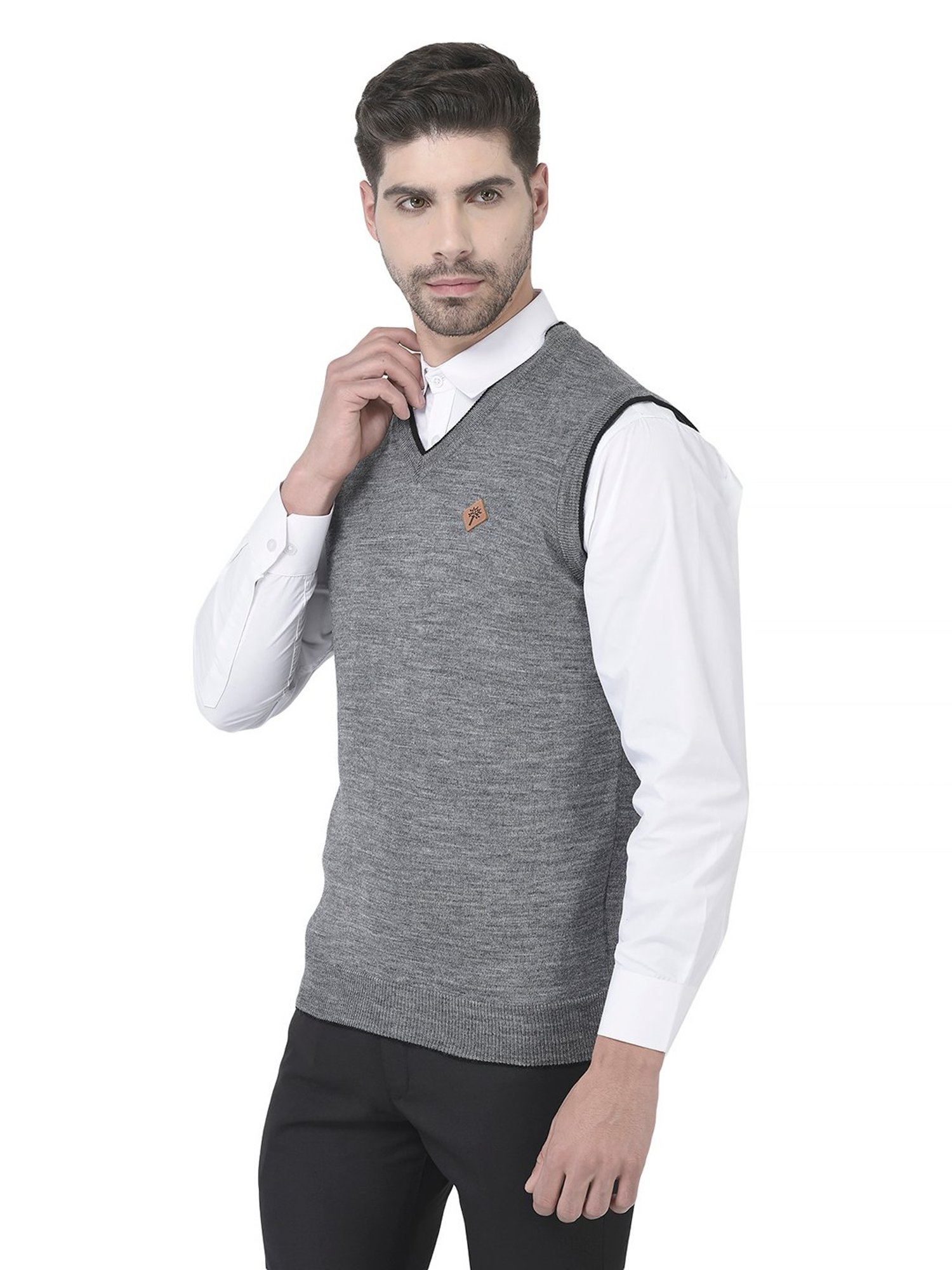 Woodland Medium Grey Regular Fit Sweater