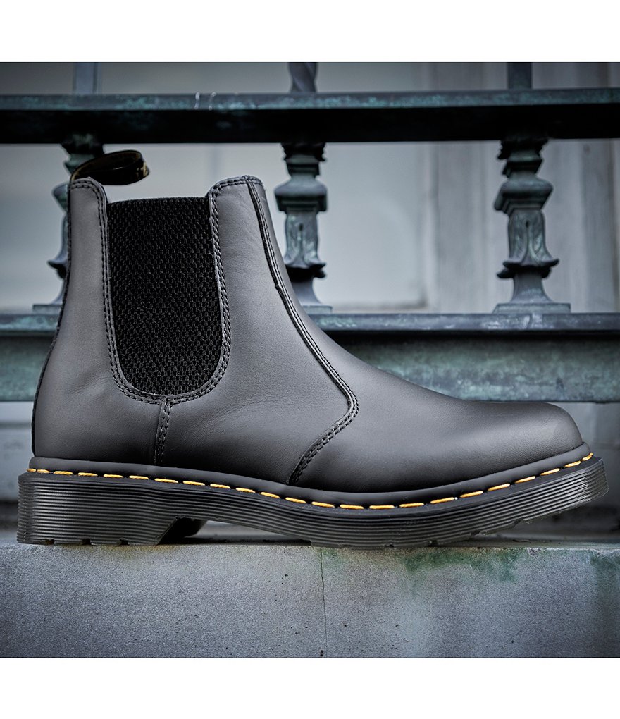 Dr. Martens Women's 2976 Nappa Leather Block Heel Lug Sole Chelsea Booties