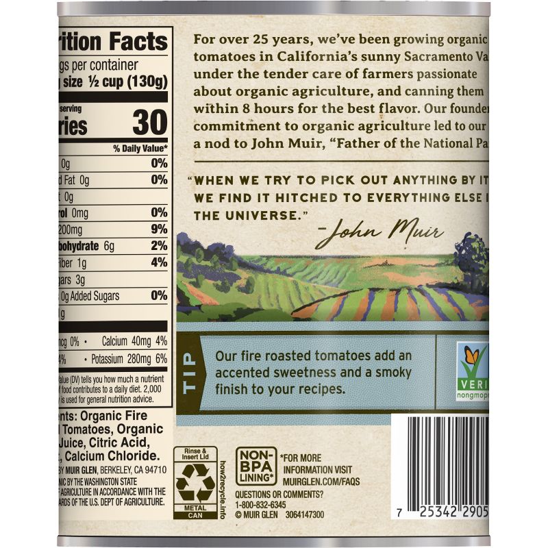 Muir Glen Organic Diced Fire Roasted Tomatoes - 28oz