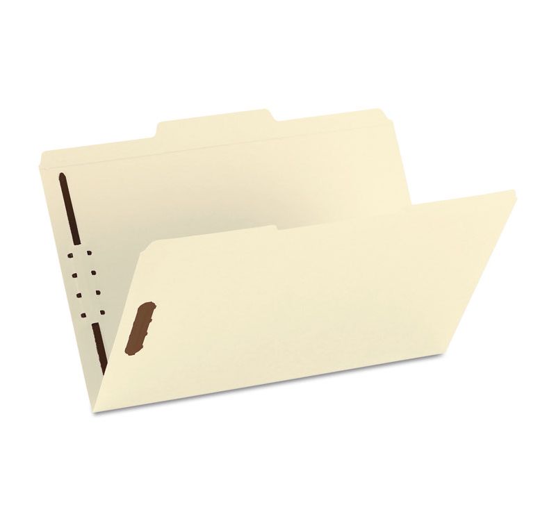 Smead Pressboard Folders with Two Pocket Dividers Legal Six-Section Red 10/Box 19079